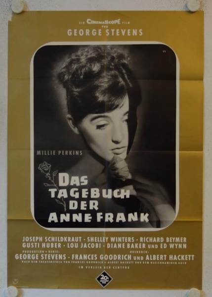 The Diary of Anne Frank original release german movie poster